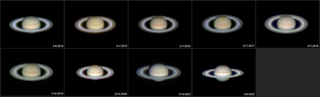 Saturnus Overzicht 2014-2022